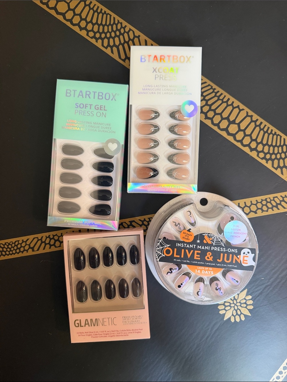 BTARTBOX, Glamnetic, and Olive & June Gel Press-On Nails Set